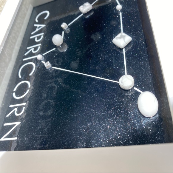 Handmade Horoscope Art CAPRICORN Star Constellation Beads Shadow Box 6x8 inches - Picture 3 of 8